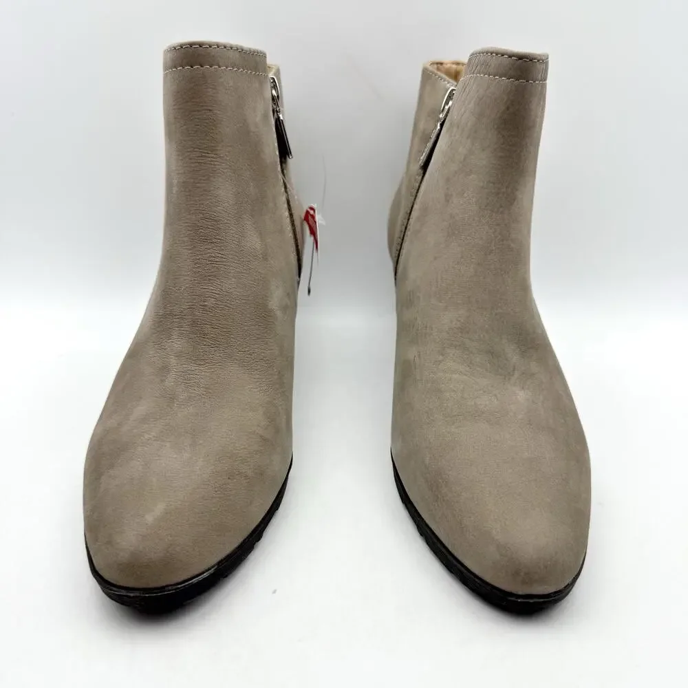 Blondo Womens Valli 2.0 Ankle Booties SIZE 8 M Taupe Grey Nubuck Leather NIB